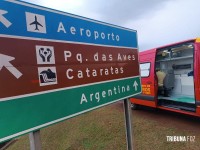 Motociclista é socorrido pelo Siate após colisão no trevo de acesso a Argentina