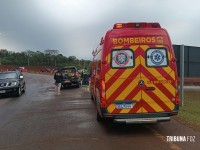 Motociclista é socorrido pelo Siate após colisão no trevo de acesso a Argentina