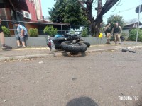 Siate socorre motociclista após colisão na Rua Belarmino de Mendonça