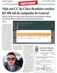 Mais um CC de Chico Brasileiro recebeu R$ 300 mil da campanha do General