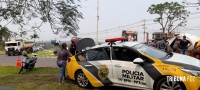 Caminhão Betoneira carregada de concreto tomba no trevo do Shopping Catuaí