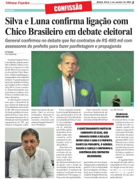 Silva e Luna confirma ligação com Chico Brasileiro em debate eleitoral