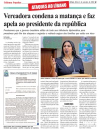 Vereadora condena a matança e faz apela ao presidente da república