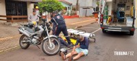 SAMU socorre três pessoas após colisão traseira entre duas motos na Vila Maracanã