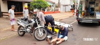 SAMU socorre três pessoas após colisão traseira entre duas motos na Vila Maracanã