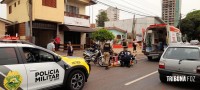 SAMU socorre três pessoas após colisão traseira entre duas motos na Vila Maracanã