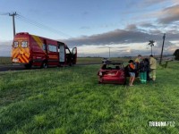 Adolescente fica ferida após acidente entre dois carros entre Nova Santa Rosa e Marechal Cândido Rondon