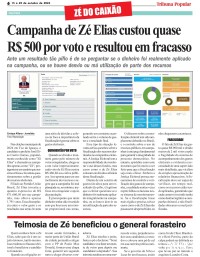 Campanha de Zé Elias custou quase R$ 500 por voto e resultou em fracasso