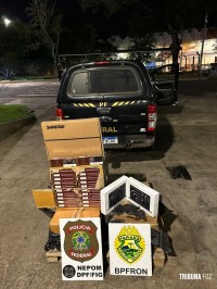Policia Federal apreende volumes de mercadorias contrabandeadas nas margens do rio Paraná