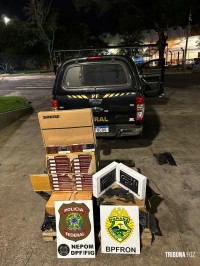 Policia Federal apreende volumes de mercadorias contrabandeadas nas margens do rio Paraná