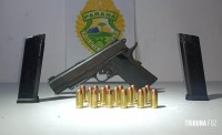 ROTAM prende homem com pistola .45mm na cintura na Av. General Meira