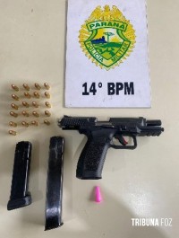 Policia Militar prende homem por porte ilegal de arma de fogo em Medianeira