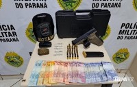 Policia Militar prende homem por tráfico de drogas e porte ilegal de arma de fogo em Medianeira