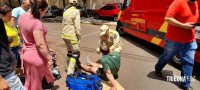 Siate socorre motociclista após colisão de duas motos na Rua Águas Marinhas