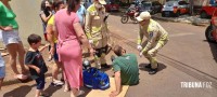 Siate socorre motociclista após colisão de duas motos na Rua Águas Marinhas