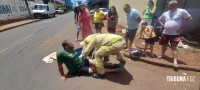 Siate socorre motociclista após colisão de duas motos na Rua Águas Marinhas