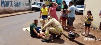 Siate socorre motociclista após colisão de duas motos na Rua Águas Marinhas