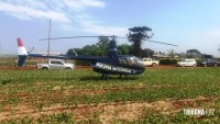 Helicóptero da Policia Nacional do Paraguai é mobilizado para reforçar buscas do brasileiro sequestrado