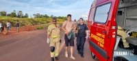 Dois motociclistas são socorridos pelo Siate após colisão na "Pista do Grau"