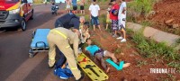 Dois motociclistas são socorridos pelo Siate após colisão na "Pista do Grau"