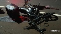 Motociclista fica gravemente ferido após colisão na Rua Xavier da Silva