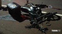 Motociclista fica gravemente ferido após colisão na Rua Xavier da Silva