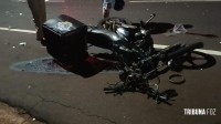 Motociclista fica gravemente ferido após colisão na Rua Xavier da Silva