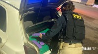 PRF prende casal de jovens que transportava maconha e arma em Céu Azul