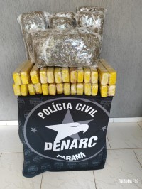 DENARC de Foz do Iguaçu apreende 33 Kg de maconha 