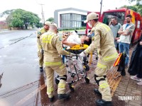 Siate socorre motociclista idoso após acidente na região da Vila A