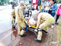 Siate socorre motociclista idoso após acidente na região da Vila A