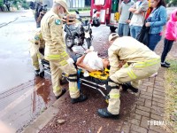 Siate socorre motociclista idoso após acidente na região da Vila A