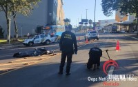 Motociclista de 19 anos morre após acidente na Av. Paraná, cruzamento com a Av. Costa e Silva