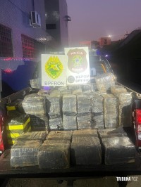 BPFRON apreende 606 Kg de maconha na Vila Celeste, em Santa Helena