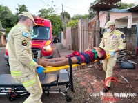 Siate socorre homem que caiu do telhado na Vila Brás 