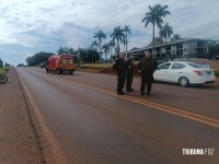 Siate socorre motociclista após colisão na Av. das Cataratas