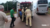 Siate socorre motociclista após colisão na Av. das Cataratas