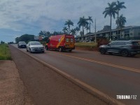 Siate socorre motociclista após colisão na Av. das Cataratas