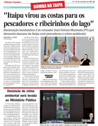 "Itaipu virou as costas para os pescadores e ribeirinhos do lago"