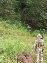 Policia Federal e Policia Militar apreendem fardos de maconha no rio Paraná