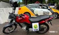 Polícia Militar recupera moto furtada na Av. República Argentina