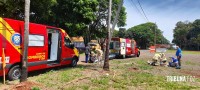 Siate socorre duas vítimas após motociclista colidir contra um poste da área rural de Foz