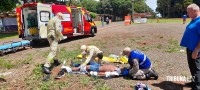 Siate socorre duas vítimas após motociclista colidir contra um poste da área rural de Foz