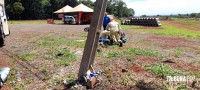 Siate socorre duas vítimas após motociclista colidir contra um poste da área rural de Foz