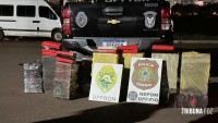 BPFRON e PF apreendem 214,9 Kg de maconha em Foz do Iguaçu