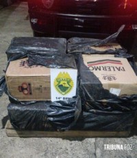 Polícia Militar apreende 8 caixas de cigarro na Av. Beira Rio 