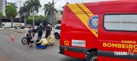 Motociclista é socorrido pelo Siate após colisão no Boicy