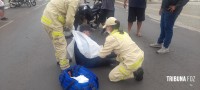 Motociclista é socorrido pelo Siate após colisão no Boicy