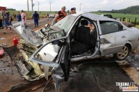 Acidente entre ônibus e carro deixa um morto e vários feridos em itaipulândia 