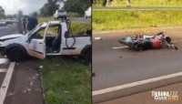 Acidente envolvendo carro e moto é registrado na BR-277 entre Medianeira e Matelândia